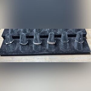 8 New! Various Stackable Fashion Silver Tone Rings Size Medium Costume Jewelry